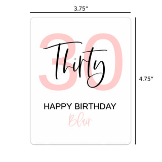 Thirtieth Birthday Wine Bottle Label