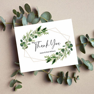 Greenery Personalized Thank You Cards