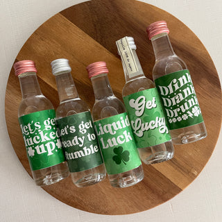 St. Patrick's Day Mini Liquor Bottle Labels