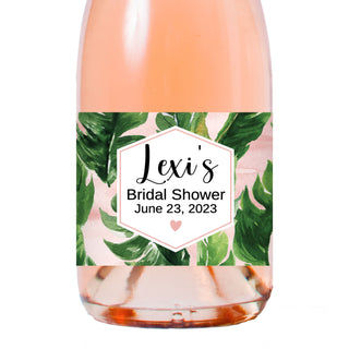 Pink Palms  Champagne Labels