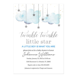 Twinkle Twinkle Foil Party Invitations