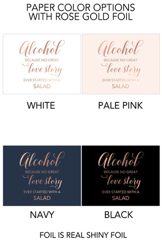 Alcohol Because No Great Love Story Sign