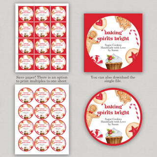 Baking Spirits Bright Printable Tag