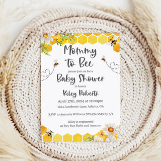 Sweet as Can Bee Baby Shower Invitations
