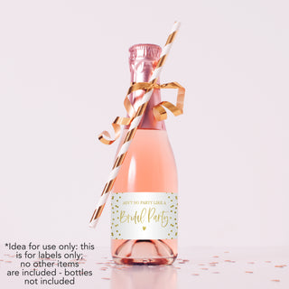 Ain't No Party Like a Bridal Party Mini Champagne Bottle Labels