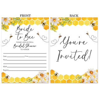 Bride to Bee Bridal Shower Invitations - 20 ct