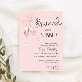 Brunch and Bubbly Bridal Shower Invitations