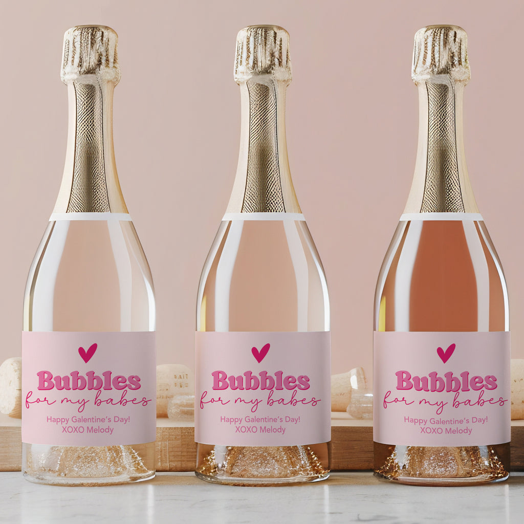 Bubbles for my Babes Printable Champagne Bottle Labels – Chicfetti