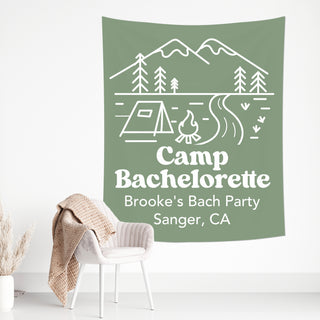 Camp Bachelorette Personalized Backdrop