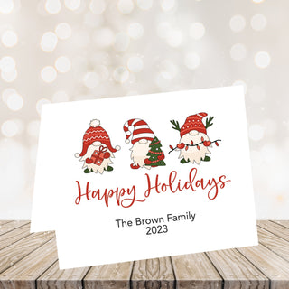 Festive Gnome Holiday Cards