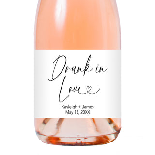 Minimal Drunk in Love Champagne Labels