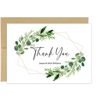 Greenery Personalized Thank You Cards