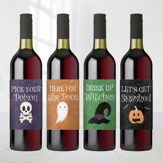 Halloween Wine Bottle Labels