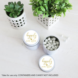 Happily Ever After Gold Foil Favor Stickers