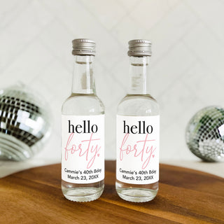 Hello Forty Mini Shot Labels