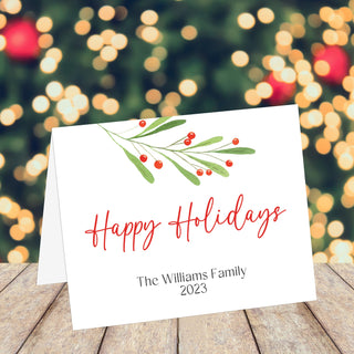 Holly Berry Holiday Cards