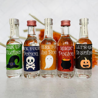 Halloween Mini Liquor Bottle Labels