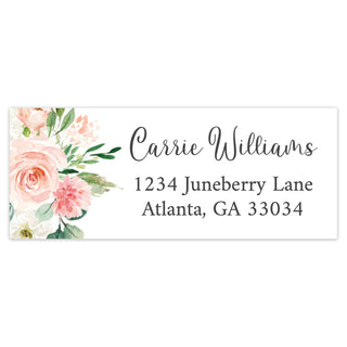 Lovely Blush Floral Return Address Labels
