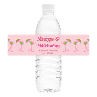 Margs and Matrimony Water Bottle Labels