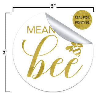 Meant to Bee Gold Foil Favor Stickers