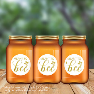 Meant to Bee Gold Foil Favor Stickers