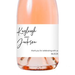 Minimal Names Champagne Labels