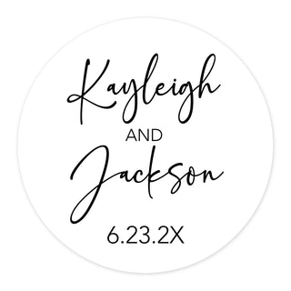 Minimal Wedding Favor Stickers