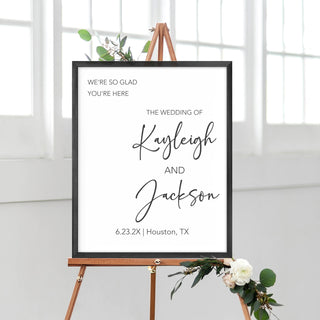 Minimal Wedding Welcome Sign