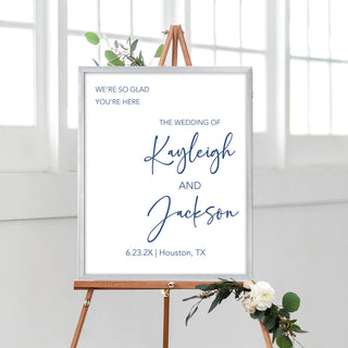 Minimal Wedding Welcome Sign