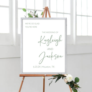 Minimal Wedding Welcome Sign