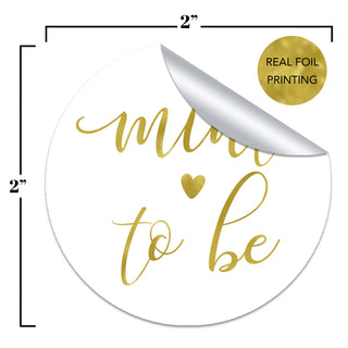 Mint to Be Favor Gold Foil Stickers
