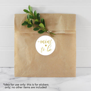 Mint to Be Favor Gold Foil Stickers