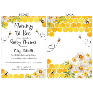 Sweet as Can Bee Baby Shower Invitations