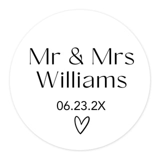 Modern Wedding Favor Stickers
