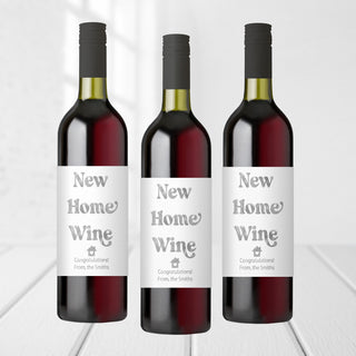 New Home Wine Bottle Label