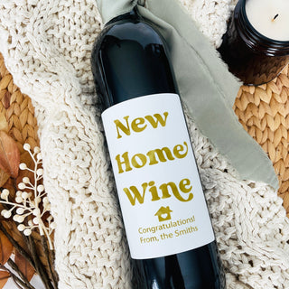 New Home Wine Bottle Label
