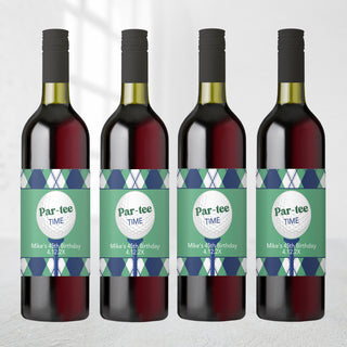 Par-tee Golf Personalized Wine Labels