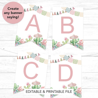 Pink Fiesta Printable Banner