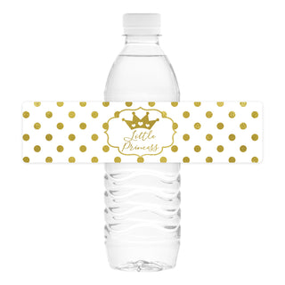 Princess Party Water Bottle Labels