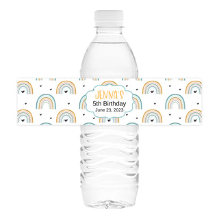 Rainbow Love Water Bottle Labels