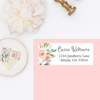 Lovely Blush Floral Return Address Labels
