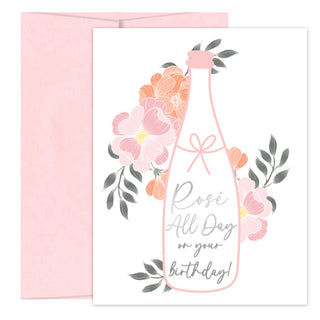 Rosé All Day Birthday Card
