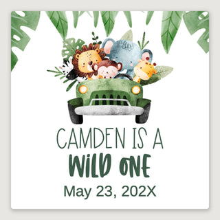 Safari Animal Favor Stickers
