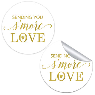 Sending You S'more Love Gold Foil Favor Stickers