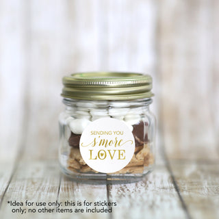 Sending You S'more Love Gold Foil Favor Stickers