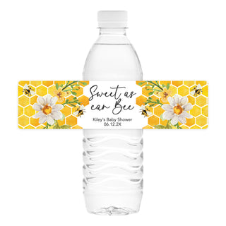 Sweet as Can Bee Water Bottle Labels