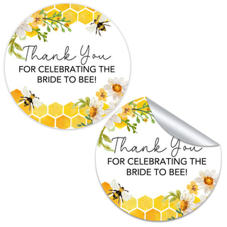 Thank You for Celebrating the Bride to Bee Favor Stickers - 40 ct