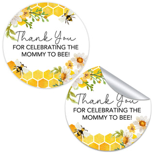 Thank You for Celebrating the Mommy to Bee Favor Stickers - 40 ct