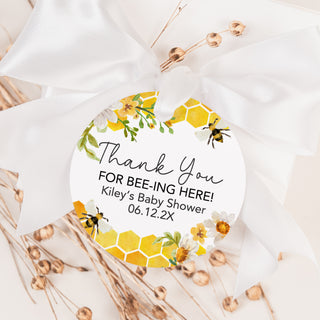 Watercolor Bee Favor Tags