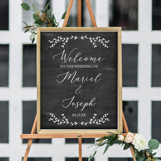 Chalkboard Wedding Welcome Sign